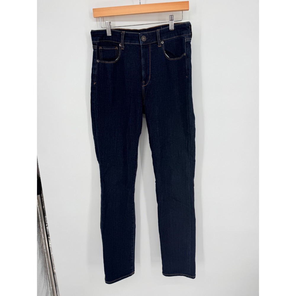 American Eagle Skinny Jeans 10 Long Dark Wash High Rise Classic Denim Minimalist